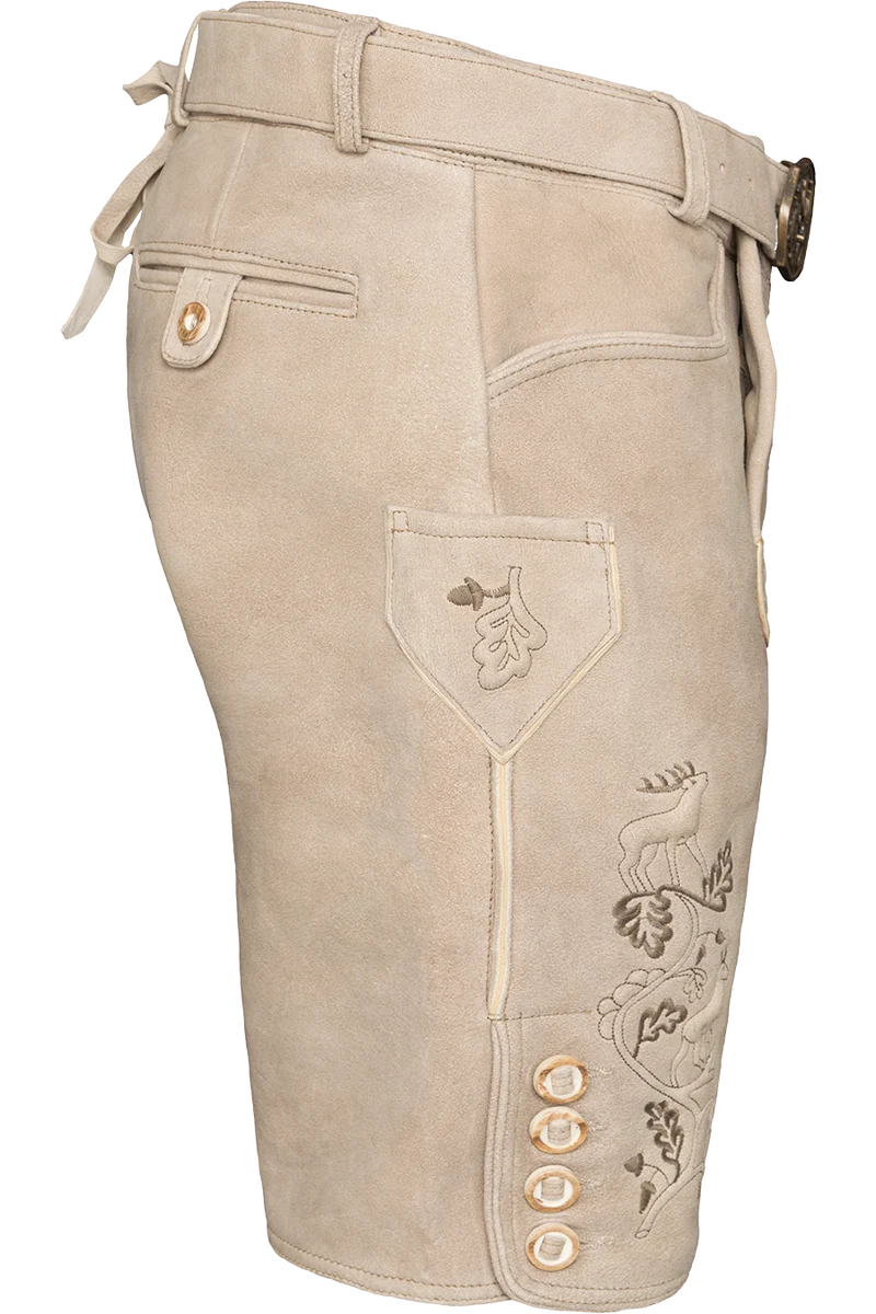 Herren Lederhose kurz mit Gürtel