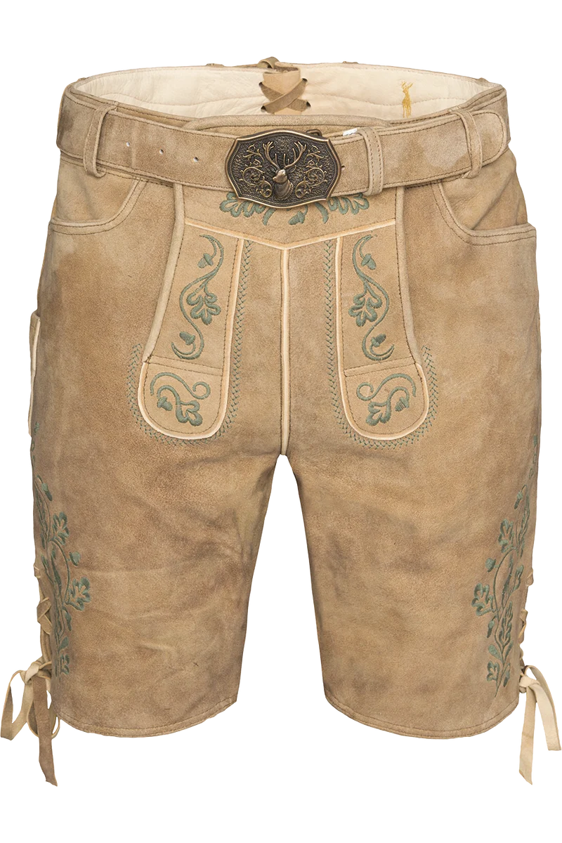 Herren Lederhose kurz mit Schnürung