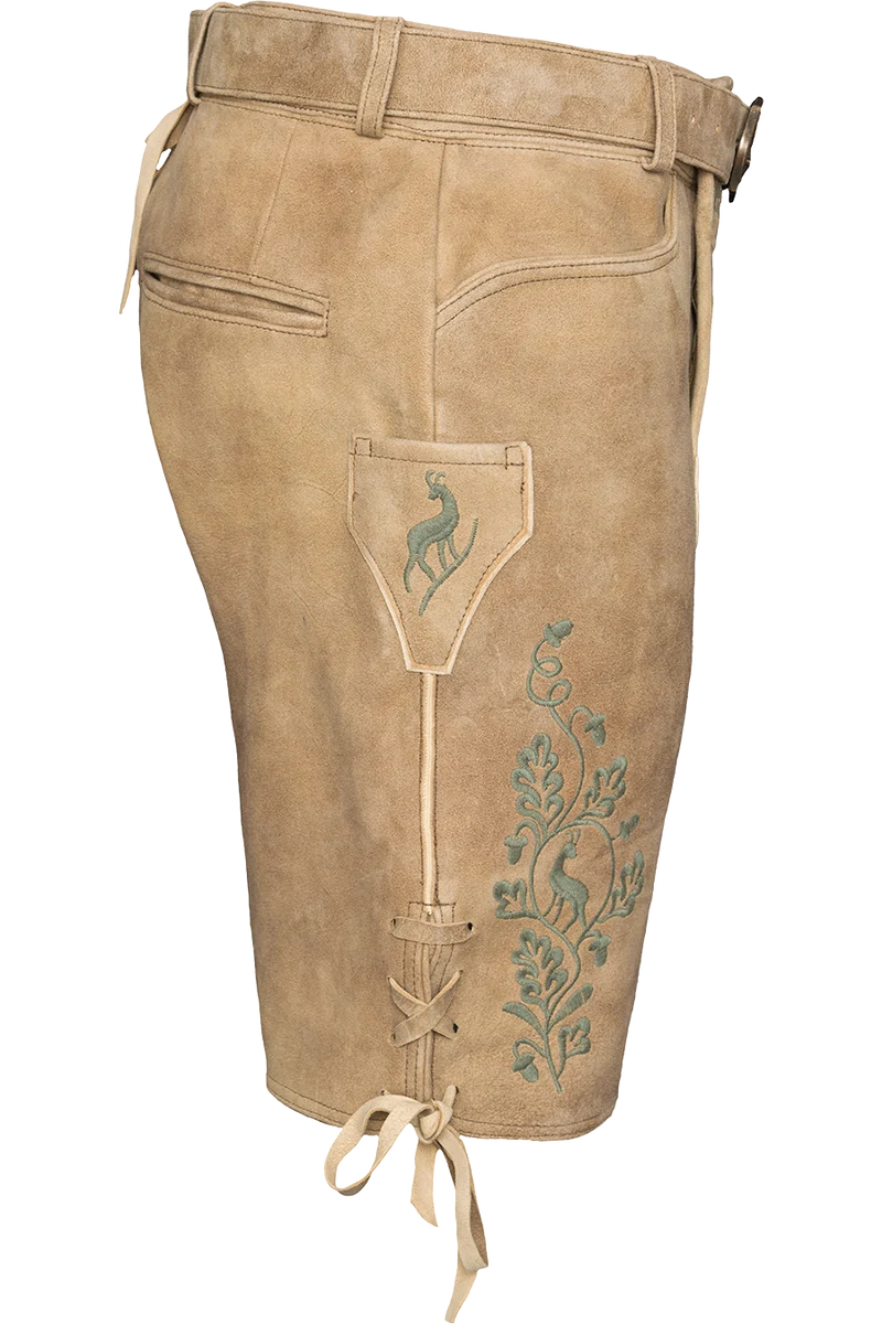 Herren Lederhose kurz mit Schnürung