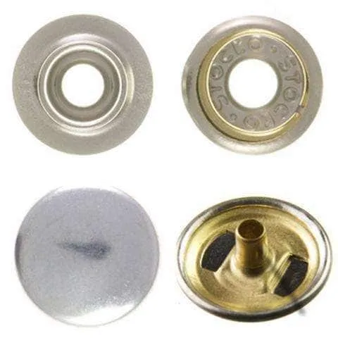 Wende-Druckknopf Silber 6 mm – Metallknopf NK-WE-300