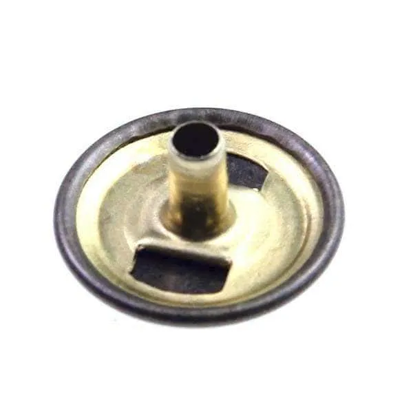 Wende-Druckknopf Schwarz 6 mm – Metallknopf NK-WE-300