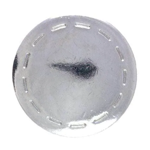 Wende-Druckknopf Nahtoptik Silber – Metallknopf NK-WE-188-s