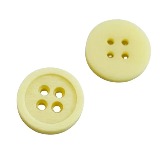 Hornimitatknopf Weiß-Creme-Natur 4-Loch-Knopf – Mantel- und Jackenknopf HI-114