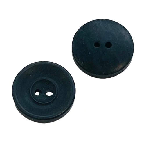 Hornimitatknopf Schwarz-Braun 2-Loch-Knopf – Blazer- und Sakkoknopf HI-93
