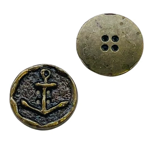 Metallknopf Ankermotiv Messing – Maritimer Knopf MK-368