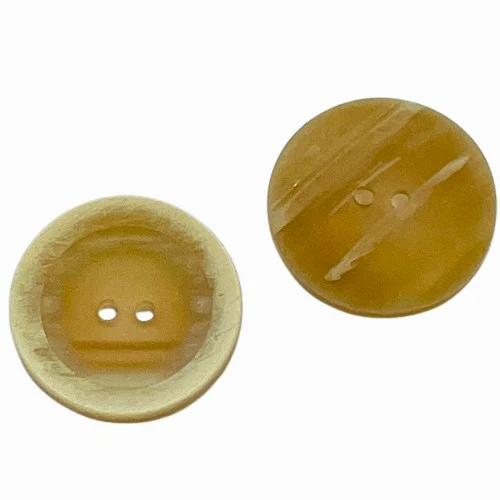 Hornimitatknopf Beige 2-Loch-Knopf – Mantel- und Jackenknopf HI-115