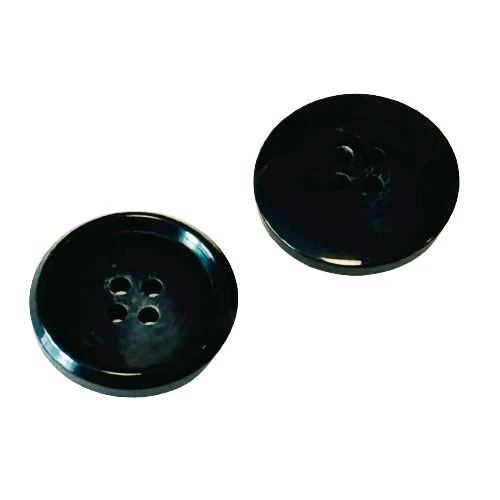 Hornimitatknopf Anthrazit 4-Loch-Knopf – Blazer- und Sakkoknopf HI-120