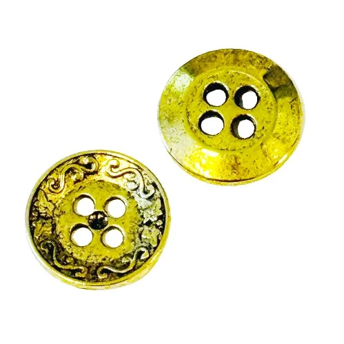 Metallknopf Rand Altgold-Gold – Trachtenknopf MK-399AG