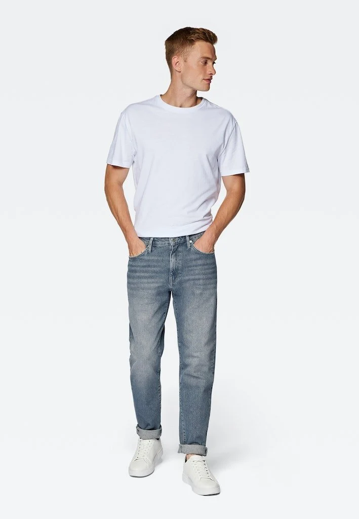 Mavi Rundhals T-Shirt blau