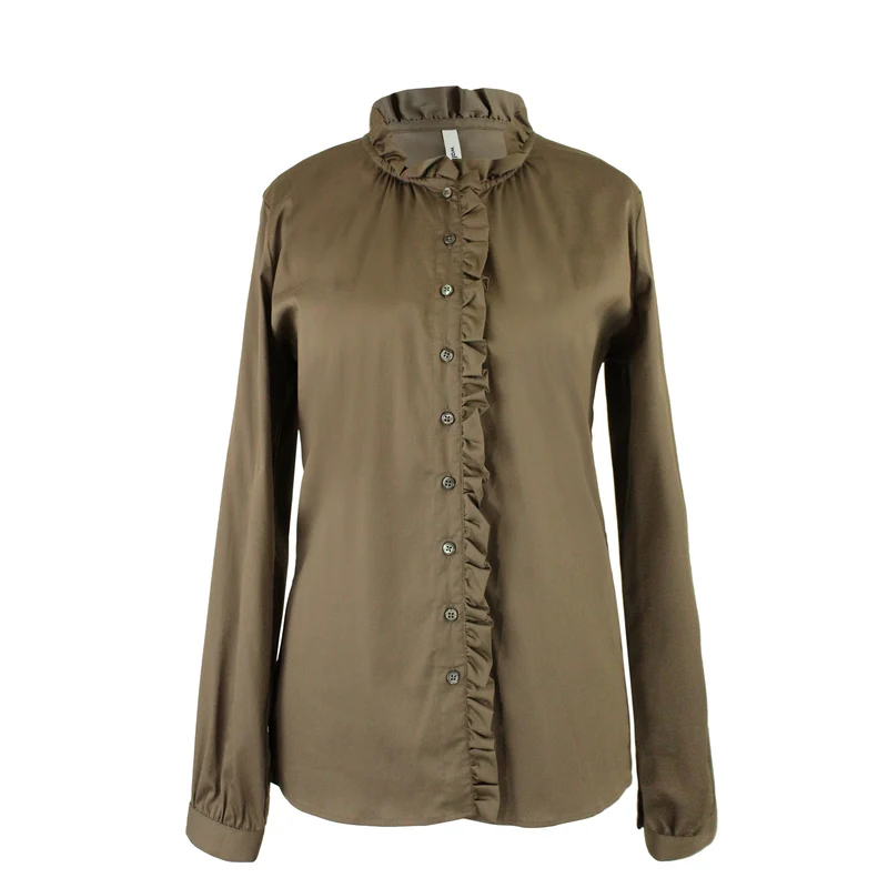Bluse mit Rüschenbesatz