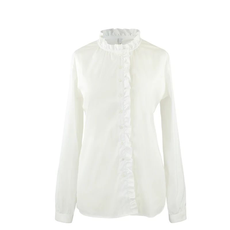 Bluse mit Rüschenbesatz
