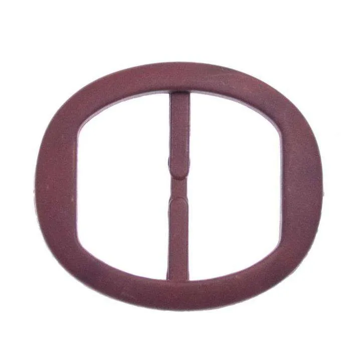 Gürtelschnalle Oval Weinrot 41 x 47 mm – Kunststoffschnalle S-52