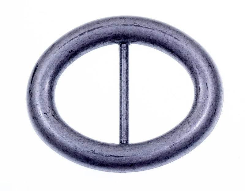 Gürtelschnalle Oval Silber 75x63 mm – Kunststoffschnalle S-42