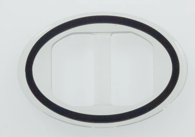 Gürtelschnalle Oval Transparent-Schwarz 32 x 45 mm – Kunststoffschnalle S-28