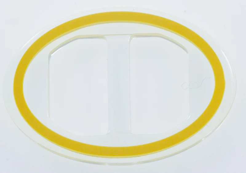 Gürtelschnalle Oval Transparent-Gelb 32 x 45 mm – Kunststoffschnalle S-28