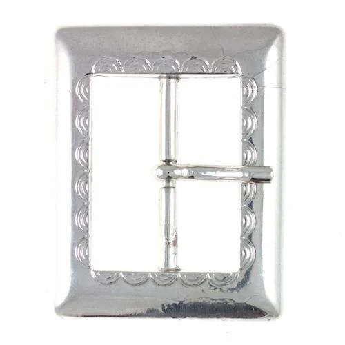Gürtelschnalle Musterung Silberfarben 40 mm – Metallschnalle SM-88