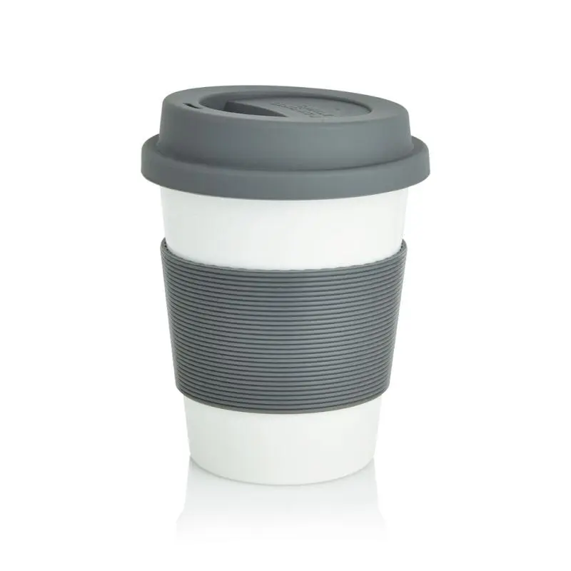 ECO PLA Kaffeebecher – Stilvoller Becher in Grau und Weiß für umweltbewusste Genießer