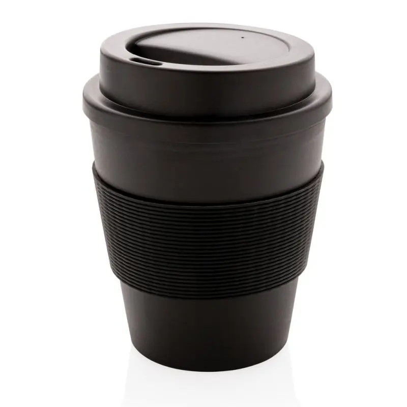 Wiederverwendbarer Kaffeebecher 350 ml – Stilvoller schwarzer Trinkbecher für unterwegs