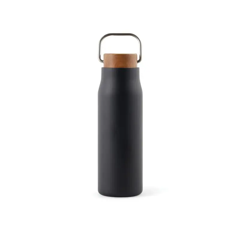 Schwarz VINGA Ciro 300ml RCS-Recycled Vakuumflasche, kompakt