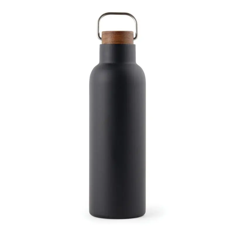 Schwarz VINGA Ciro 800ml Großvolumige RCS-Recycled Vakuumflasche