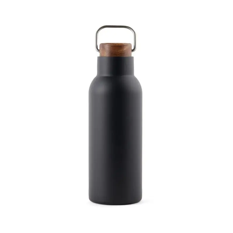 Schwarz VINGA Ciro 580ml Recycelte Edelstahl-Vakuumflasche
