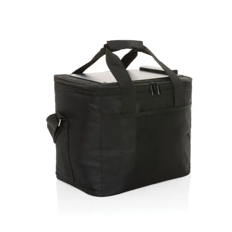 Pedro AWARE™ RPET Deluxe Cooler mit 5W Solarpanel - Schwarz: Stilvoll, Praktisch, Nachhaltig