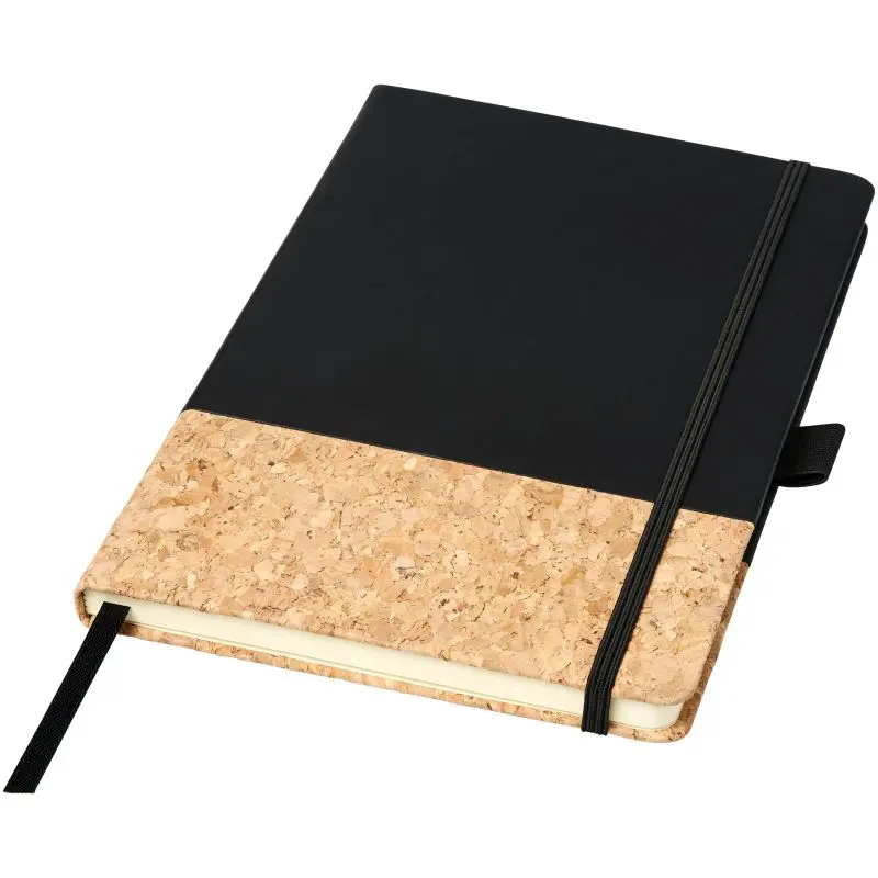 Evora A5 Notizbuch in Schwarz, Thermo PU & Kork, elegant & praktisch