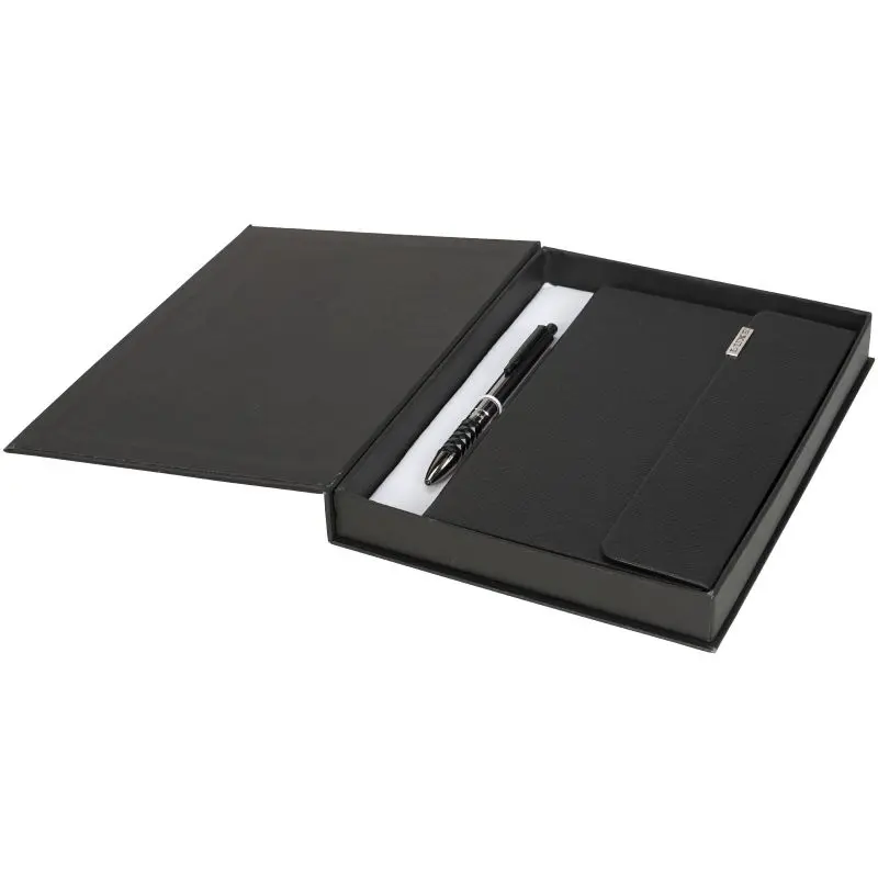 Tactical Notizbuch Geschenkset - Schwarz - Schwarze Mine - Hochwertiges Schreibset als Geschenkidee