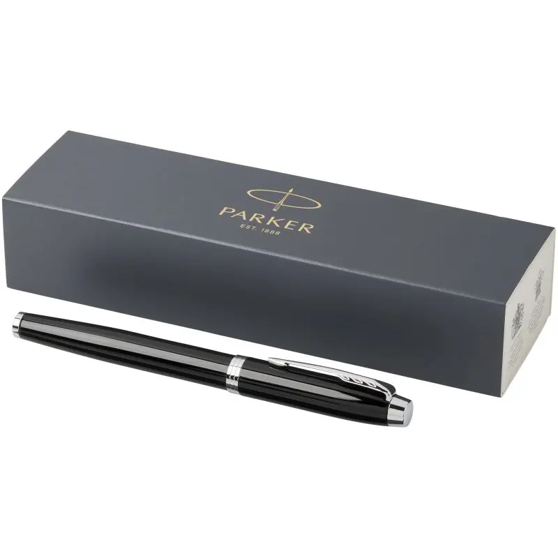 Parker IM Tintenroller – Eleganz in Schwarz & Chrom mit Schwarzer Mine