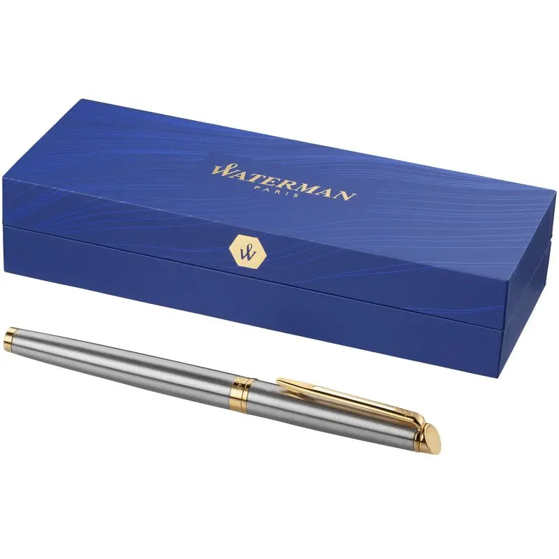 Waterman Hémisphère Tintenroller - Silber & Gold, Schwarze Mine – Luxuriöses Design