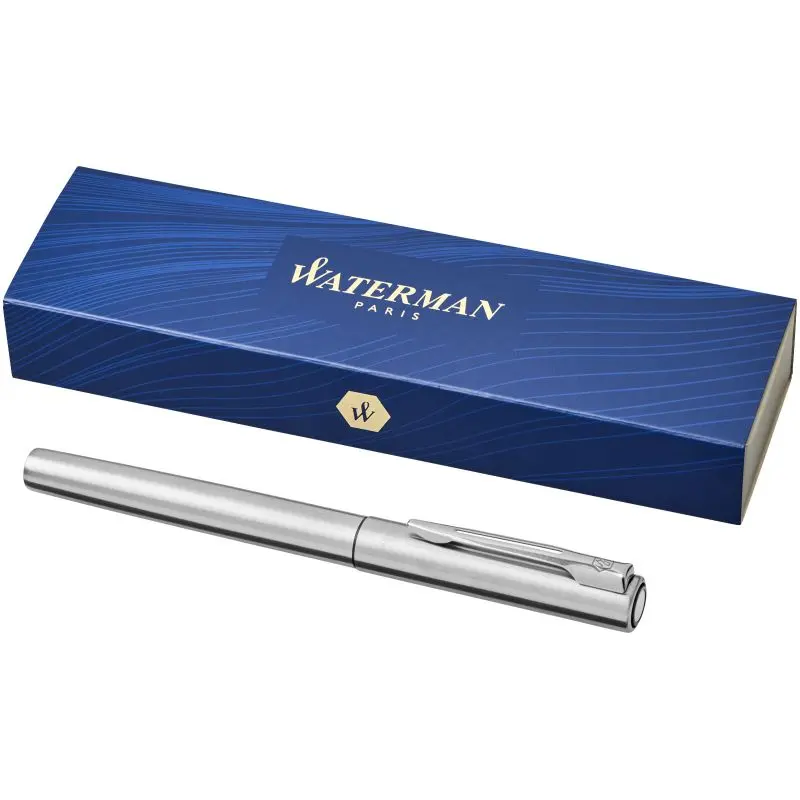 Waterman Graduate Tintenroller, Chrom Finish, mit Schwarzer Mine – Elegant