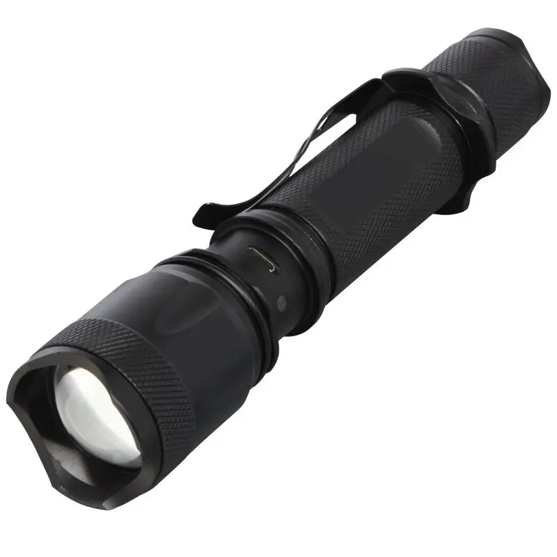 Mears 5W Wiederaufladbare Taktische Taschenlampe in Schwarz – Leistungsstark & Robust