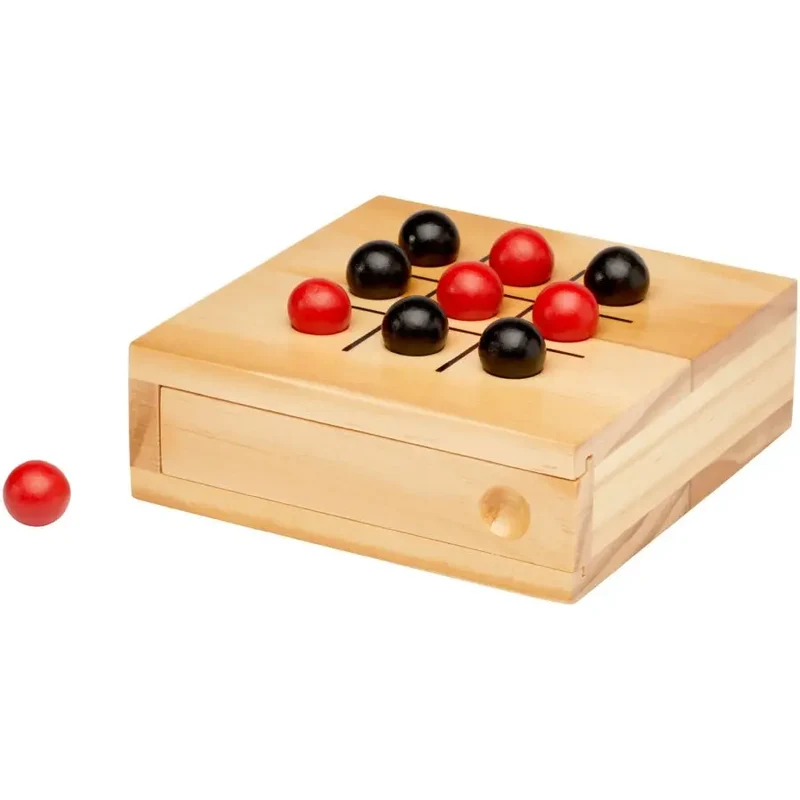 Strobus Tic-Tac-Toe aus Naturholz - Klassiker neu interpretiert für endlosen Spielspaß