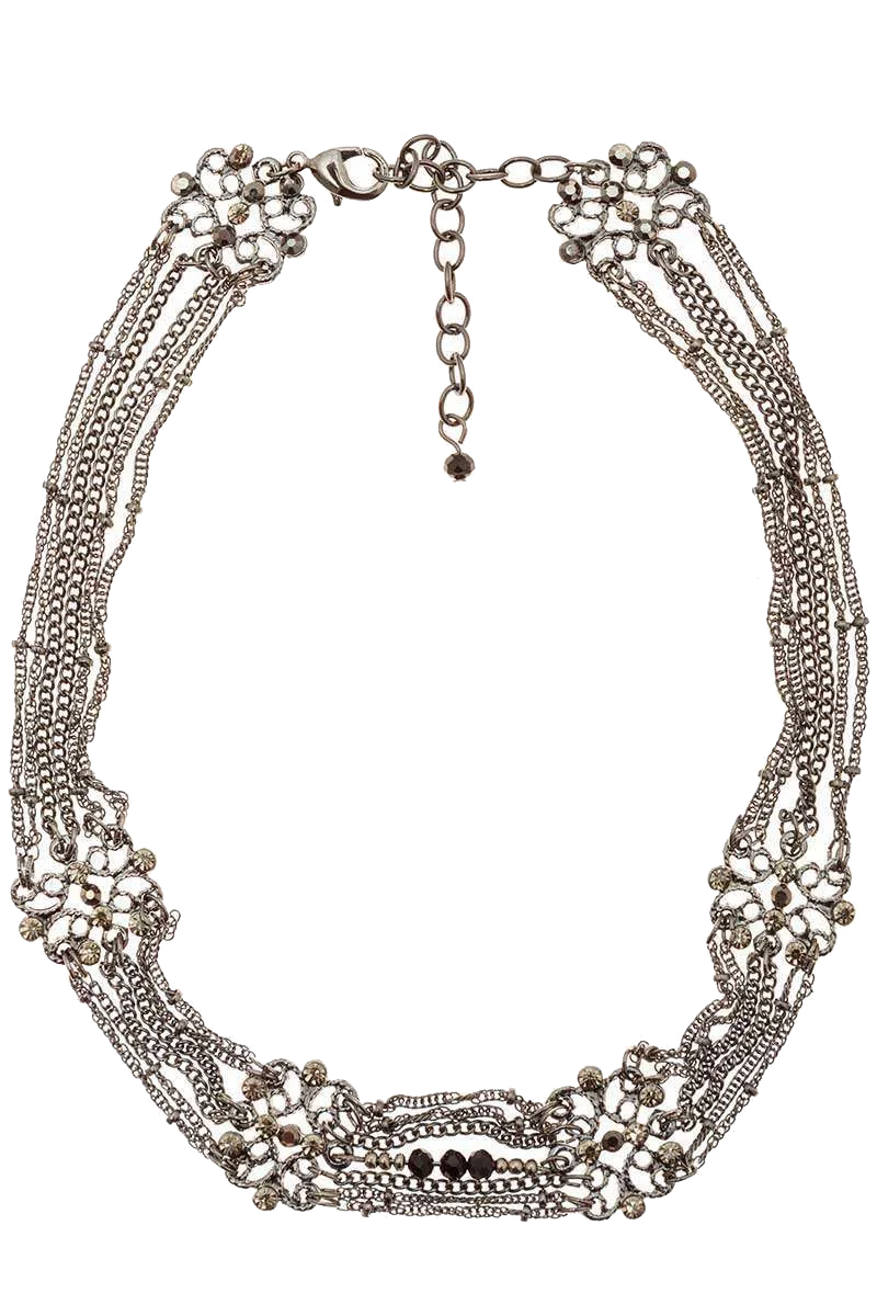 Trachten-Collier mit Schmucksteinen