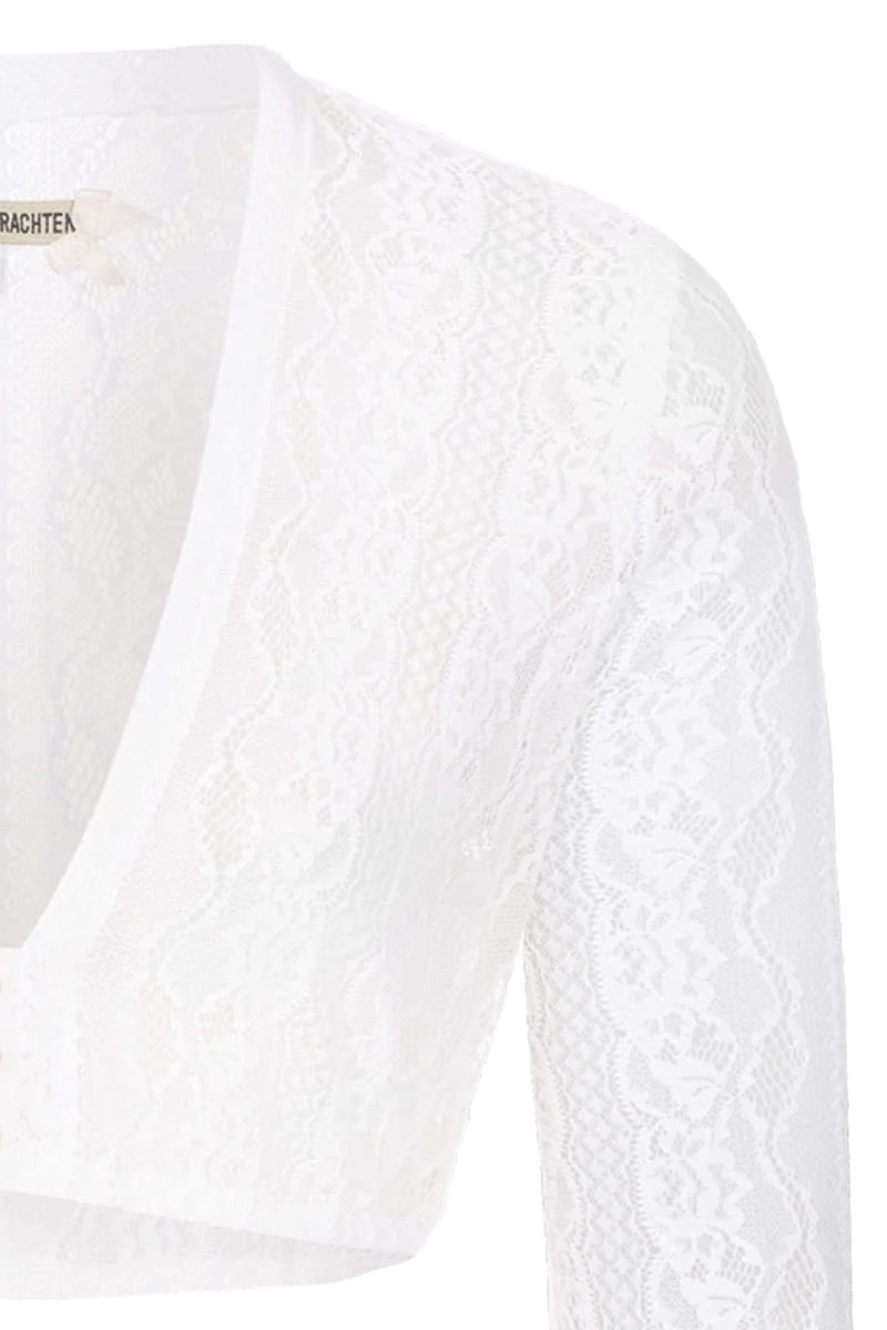 Dirndlbluse Spitze mit V-Ausschnitt