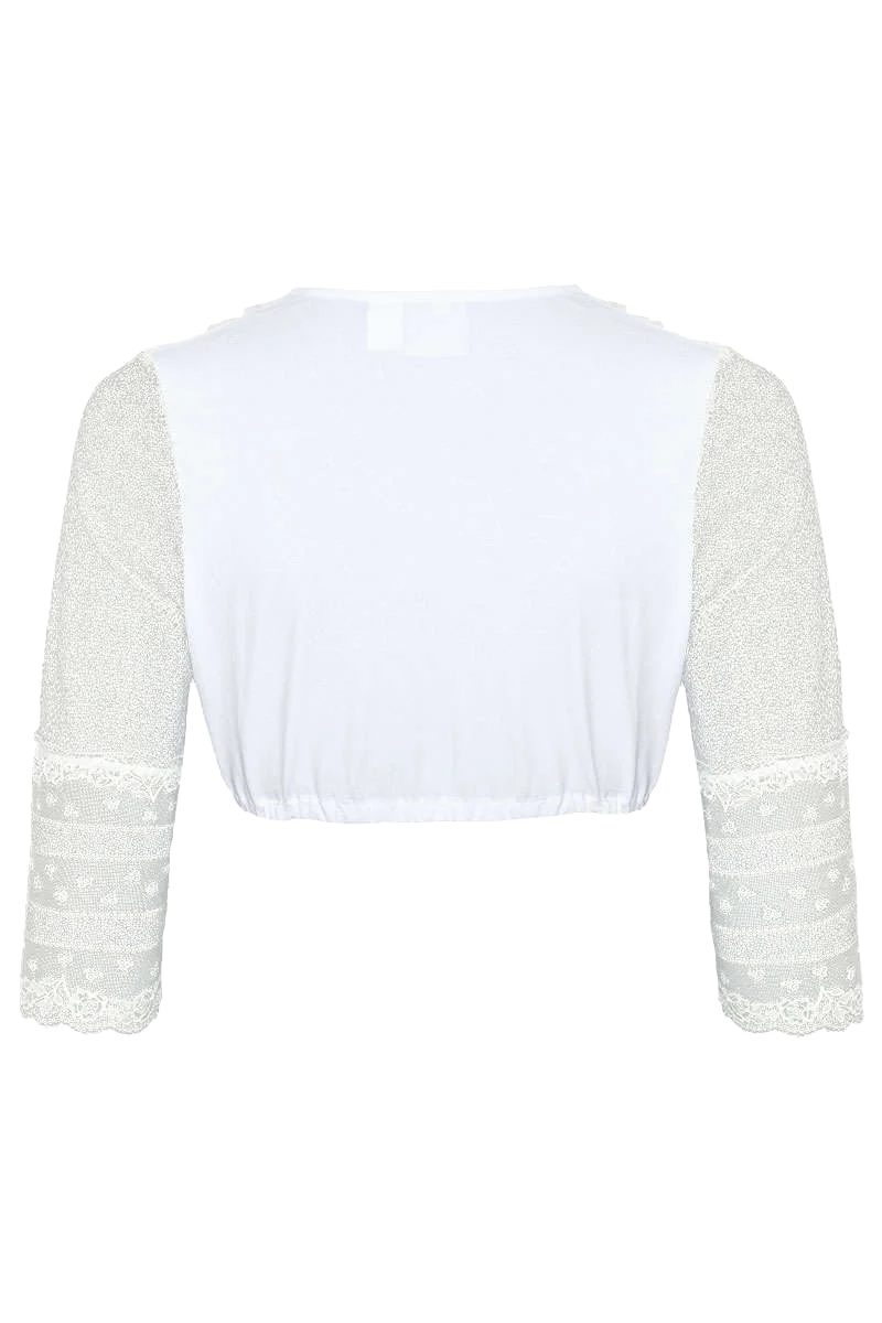 Dirndlbluse V-Ausschnitt Spitze