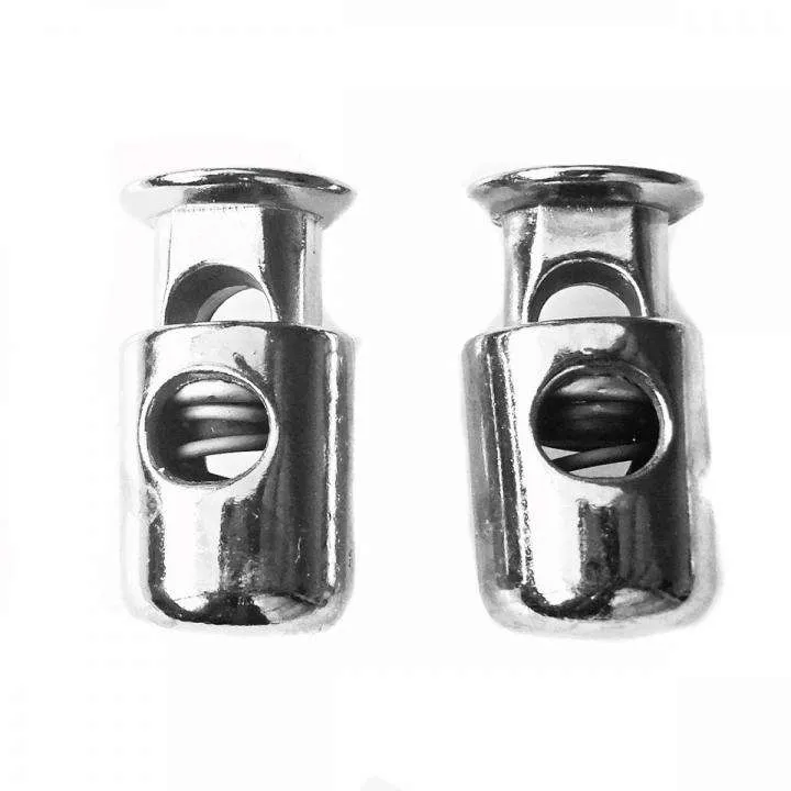 Kordelstopper Silberfarben 23 x 13 mm – Metallkordelstopper KOST-44
