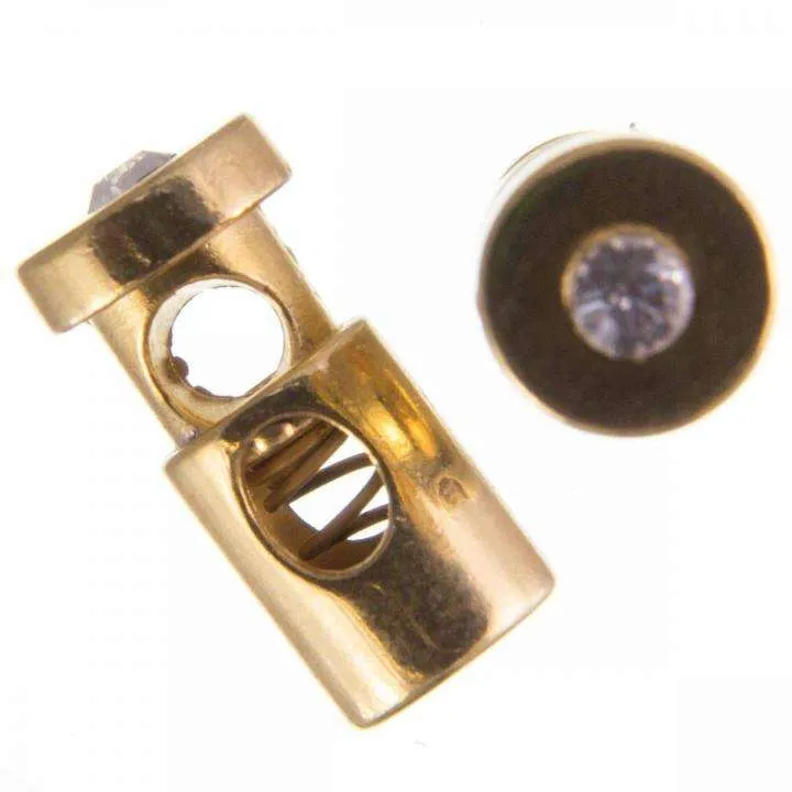 Kordelstopper Crystal Goldfarben – Kunststoff KOST-11