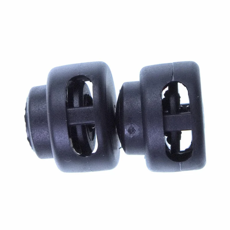 Kordelstopper 2-Loch Grau 17 mm – Metallkordelstopper KOST-14