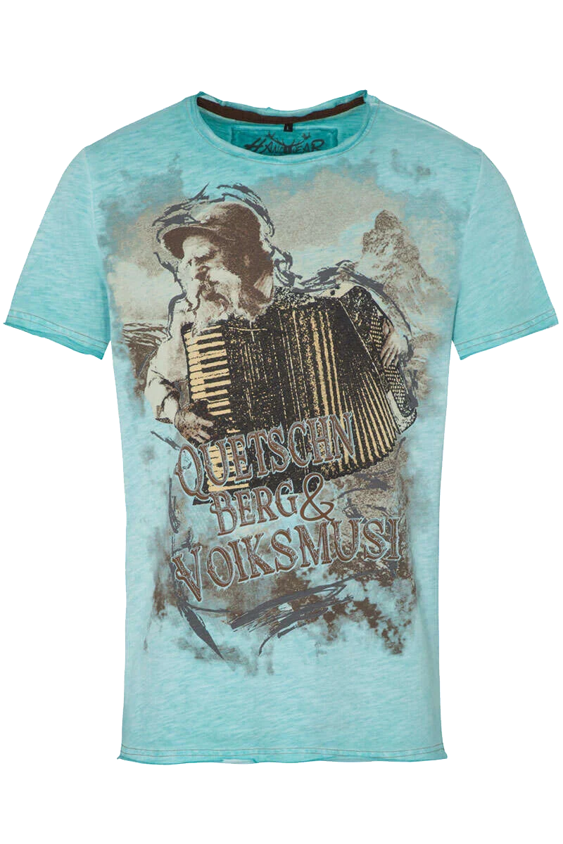 Herren T-Shirt 'QUETSCHN, BERG & VOIKSMUSI'