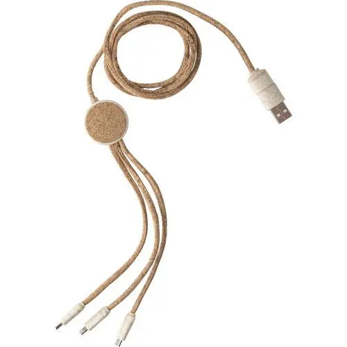 Gemma Edelstahl Ladekabel - Robust in Braun