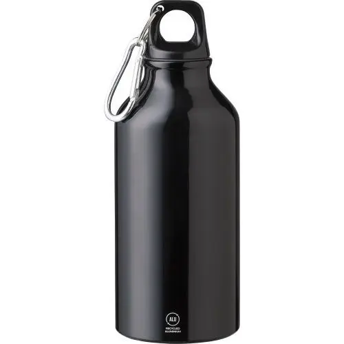 Myles Recycelte Aluminiumflasche, 400ml, Elegant Schwarz