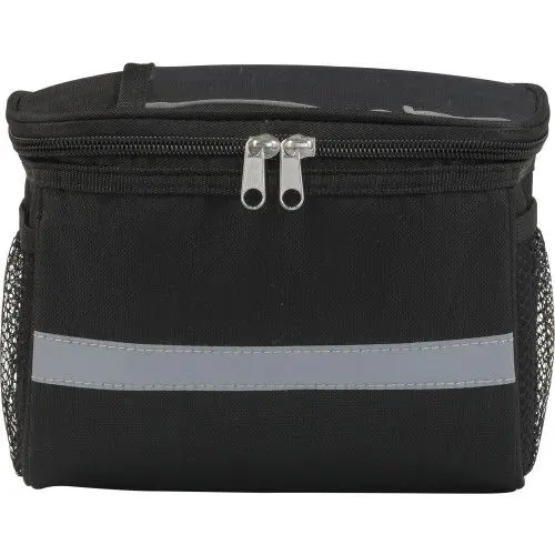 Fahrradlenker-Kühltasche aus Polyester Prisha - schwarz Isolierte, praktische Lenkertasche