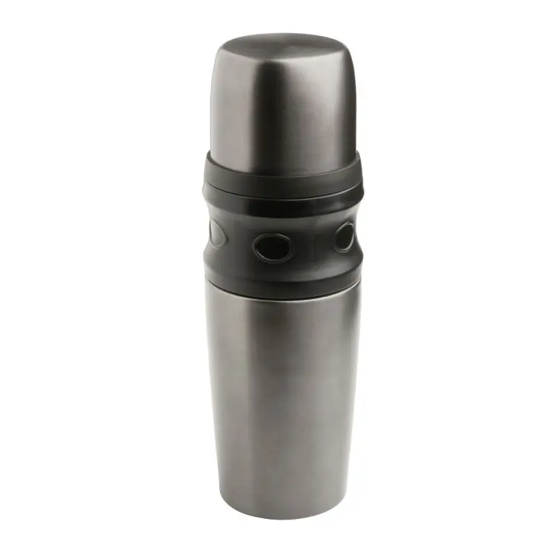 NAAS 500 ml Isolierflasche, Elegantes Dunkelgrau