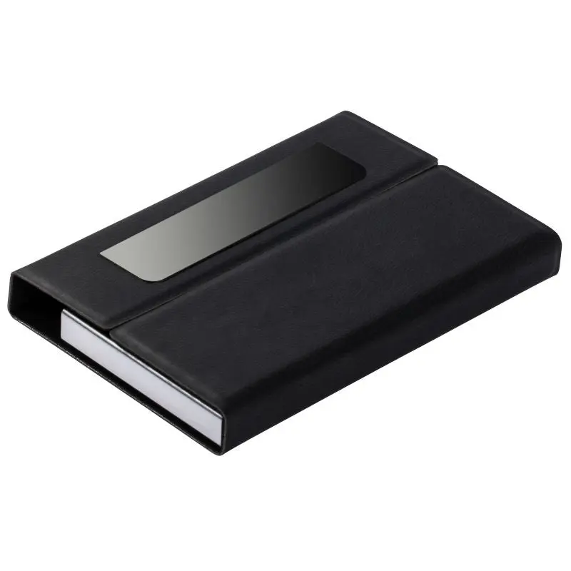 Black RE98-LEMNIK Credit and Business Card Box - Elegant, Secure, Compact Card Storage