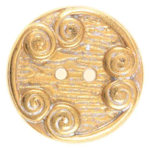Knopf Kordelmuster Goldfarben – Kunststoffknopf KGO-3