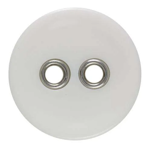 Knopf mit Metallösen Weiß – Kunststoffknopf KW-110