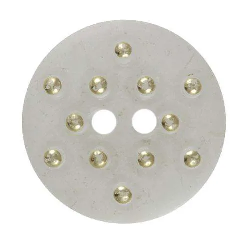 Knopf mit Metall-Details Weiß – Kunststoffknopf KW-15