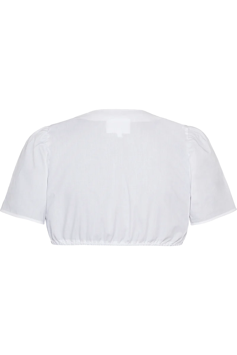 Dirndlbluse Kurzarm mit Stickerei