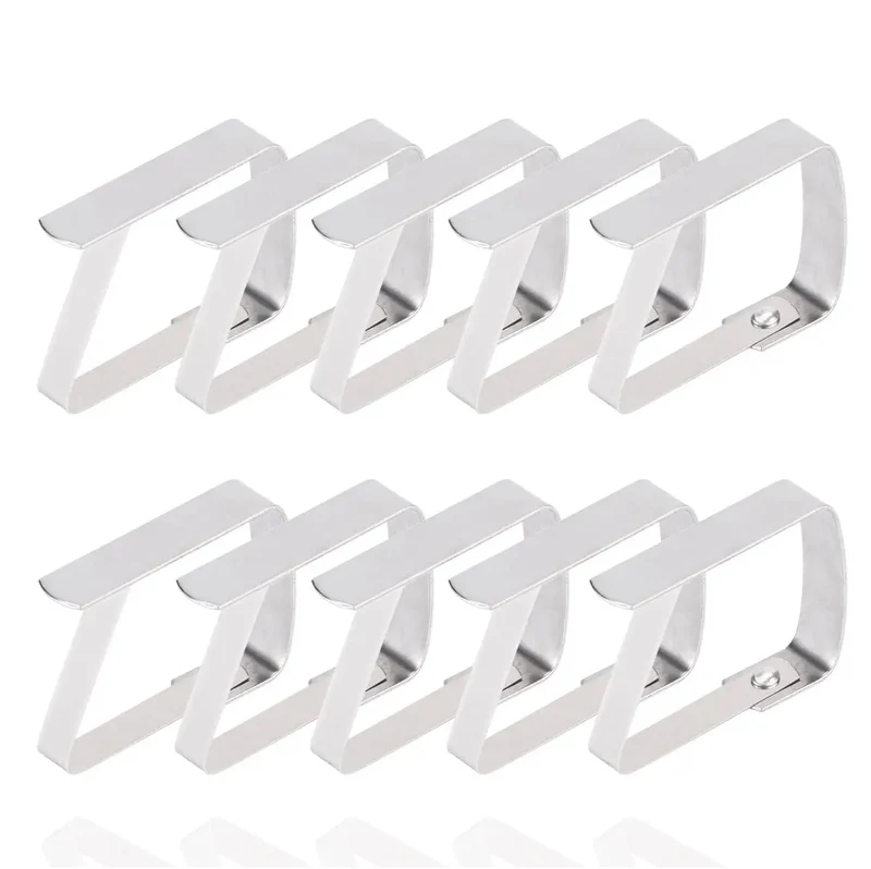 10x Tischtuchklammern Tischlammern Klammern Set für Dicke & dünne Tische - Tischtuchhalter - Tischtuch Tischdeckenklammer als Klemme für Tischdecken,